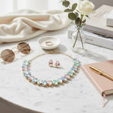 Pastel Teardrop Crystals Gemstone Collar Necklace