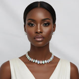 Pastel Teardrop Crystals Gemstone Collar Necklace
