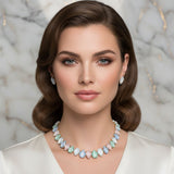 Pastel Teardrop Crystals Gemstone Collar Necklace
