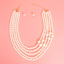 Cargar imagen en el visor de la galería, Necklace Cream Cluster Layer Pearls for Women
