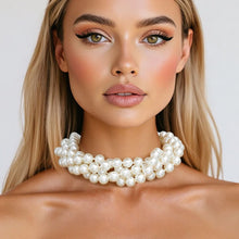 Load image into Gallery viewer, Endless 12mm Cream Glass Pearl Necklace for Women
