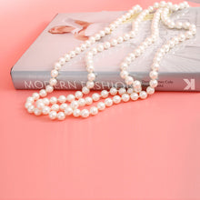 Load image into Gallery viewer, Endless 12mm Cream Glass Pearl Necklace for Women
