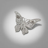 Brooch Light Blue Stone Butterfly Silver Brooch
