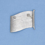 Patriotic Wavy American Flag Brooch for Women