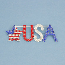 Cargar imagen en el visor de la galería, Patriotic Star spangled USA Glam Brooch for Women
