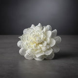 Yellow Camellia Flower Sparkle Brooch Hair Clip