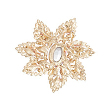 Load image into Gallery viewer, AKA Pointed Flower Pink Green Crystal Brooch
