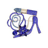 SGRHO Luminous Lipstick High Heel Blue Brooch