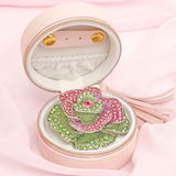 AKA Sorority Pink Green Silver Rose Brooch Pin