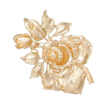 Load image into Gallery viewer, Nefertiti&#39;s Gilded Bloom: XL Gold Rose Brooch
