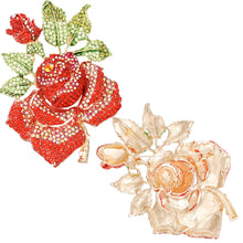 Load image into Gallery viewer, Adorned Majesty: Zahara&#39;s XL Gold Rose Brooch
