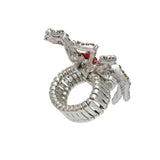 Cocktail Spooky Sparkle Silver Spider Stretch Ring