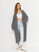 Load image into Gallery viewer, Open Front Long Sleeve Longline Cardigan
