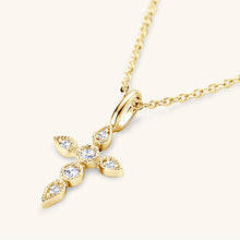 Cargar imagen en el visor de la galería, 925 Sterling Silver Moissanite Cross Pendant Necklace
