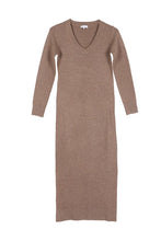 Load image into Gallery viewer, V-Neck Sweater Maxi Dress
