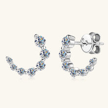 Cargar imagen en el visor de la galería, 925 Sterling Silver Inlaid Moissanite Stud Earrings
