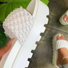 Cargar imagen en el visor de la galería, PU Leather Open Toe Platform Sandals
