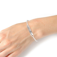 Cargar imagen en el visor de la galería, Blessed Silver Hook Bangle
