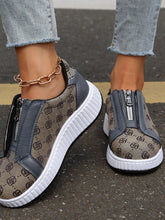 Cargar imagen en el visor de la galería, Floral Round Toe Sneakers with Zip
