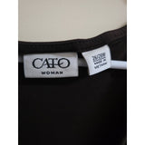 Cato Women's Black Short Sleeve Top - PREOWNED