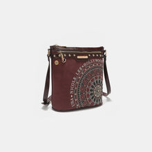 Cargar imagen en el visor de la galería, Nicole Lee USA Metallic Stitching Embroidery Inlaid Rhinestone Crossbody Bag
