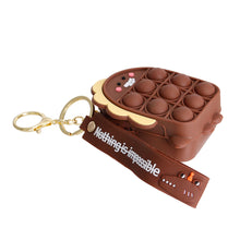 Load image into Gallery viewer, Brown Dino Bubble Pop Keychain
