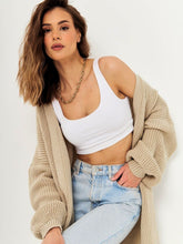 Load image into Gallery viewer, Open Front Long Sleeve Longline Cardigan
