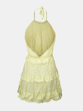 Cargar imagen en el visor de la galería, Ruffled Backless Halter Neck Mini Dress
