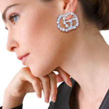 Cargar imagen en el visor de la galería, Silver CG Clear Crystal Studs
