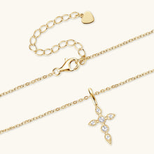 Cargar imagen en el visor de la galería, 925 Sterling Silver Moissanite Cross Pendant Necklace
