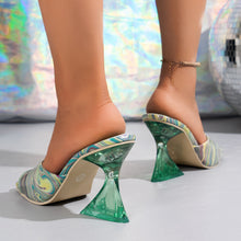 Cargar imagen en el visor de la galería, Contrast Peep Toe Mid Heels Sandals
