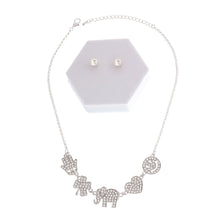 Load image into Gallery viewer, Silver Rhinestone Lucky Charm Set
