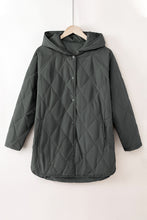 Cargar imagen en el visor de la galería, Snap Down Long Sleeve Quilted Winter Coat
