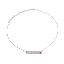 Cargar imagen en el visor de la galería, Silver Amazing Grace Plate Necklace
