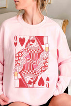 Load image into Gallery viewer, CHAMPAGNE QUEEN OF HEARTS Graphic Sweatshirt
