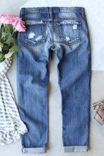 Cargar imagen en el visor de la galería, Distressed Sequin Pumpkin Jeans
