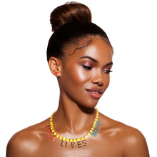 Load image into Gallery viewer, BLACK LIVES MATTER Multi Color Collar Necklace
