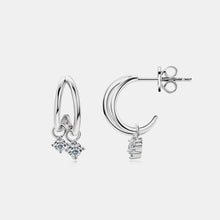 Load image into Gallery viewer, 925 Sterling Silver Moissanite C-Hoop Earrings
