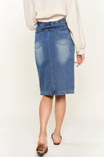 Load image into Gallery viewer, Denim button down front midi skirt JBJ1077
