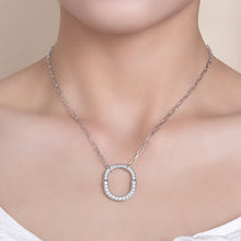 Cargar imagen en el visor de la galería, 925 Sterling Silver Inlaid Moissanite Pendant Necklace

