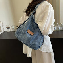 Cargar imagen en el visor de la galería, Adjustable Strap Denim Shoulder Bag
