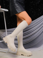 Load image into Gallery viewer, Round Toe Platform Woven Boots
