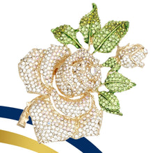 Load image into Gallery viewer, Nefertiti&#39;s Gilded Bloom: XL Gold Rose Brooch
