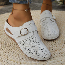 Cargar imagen en el visor de la galería, Suede Round Toe Wedge Sandals
