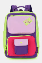 Cargar imagen en el visor de la galería, Himawari Contrast Nylon Backpack Bag with Handles
