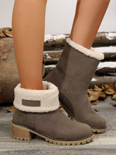 Cargar imagen en el visor de la galería, Thermal Fuzzy Block Heel Boots
