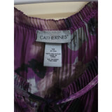 Catherines Women's Plus Size Floral Blouse 1X - PREOWNED
