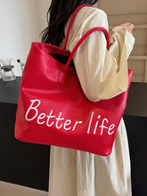 Cargar imagen en el visor de la galería, BETTER LIFE PU Leather Tote Bag
