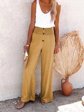 Cargar imagen en el visor de la galería, Full Size Decorative Button High Waist Pants
