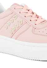 Load image into Gallery viewer, Monigue Faux Leather Cross Stitch Detail Sneakers
